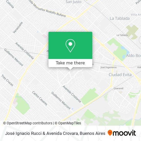 Mapa de José Ignacio Rucci & Avenida Crovara