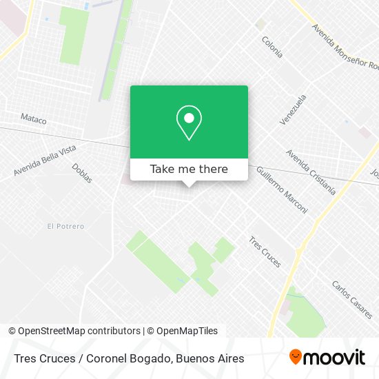 Mapa de Tres Cruces / Coronel Bogado