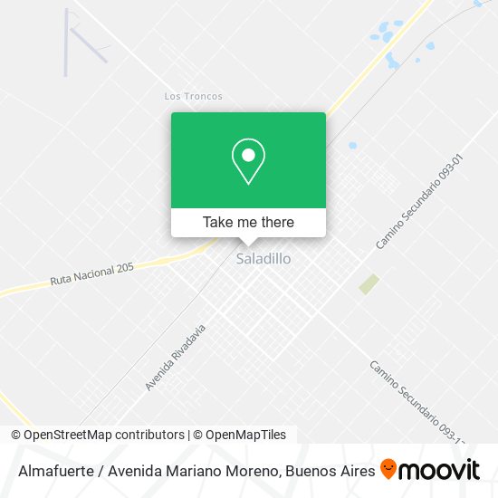 Mapa de Almafuerte / Avenida Mariano Moreno