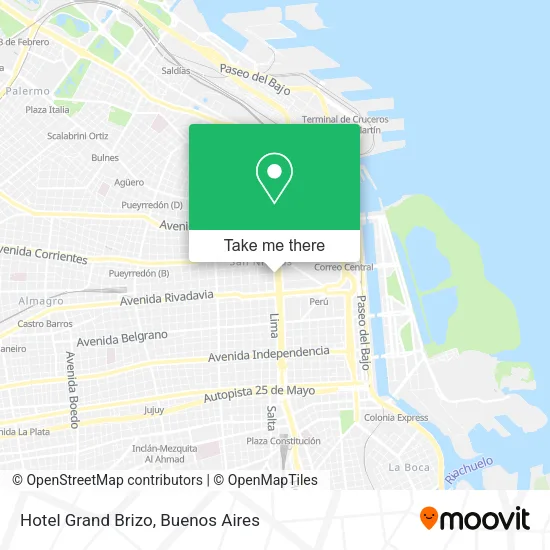 Mapa de Hotel Grand Brizo