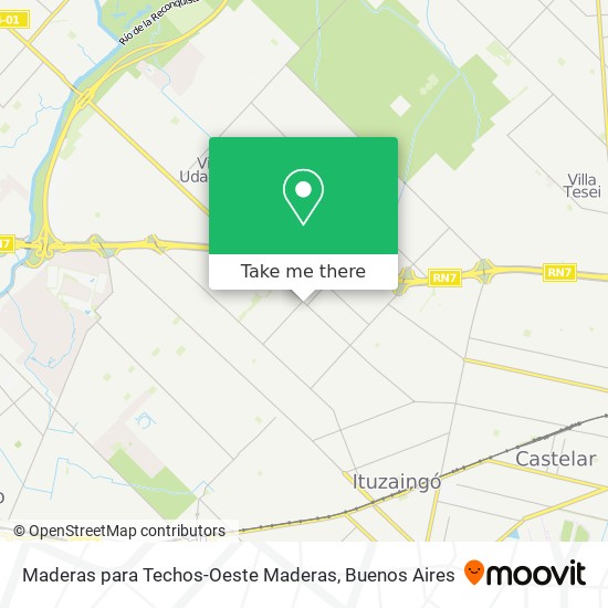 Maderas para Techos-Oeste Maderas map