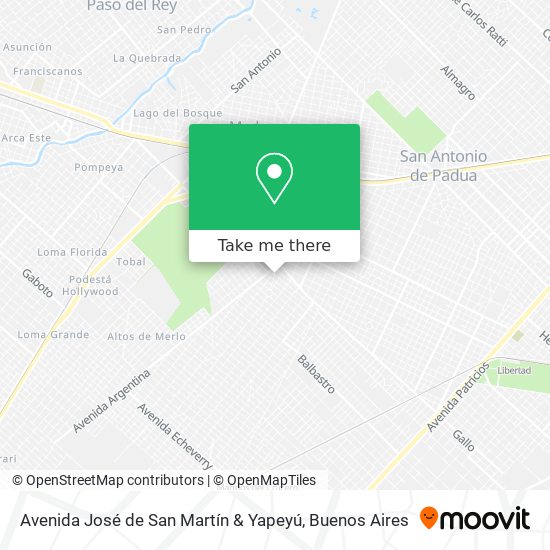 Avenida José de San Martín & Yapeyú map