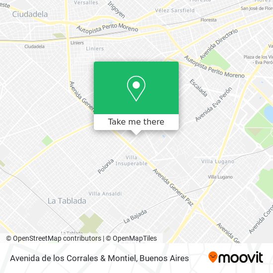 Mapa de Avenida de los Corrales & Montiel