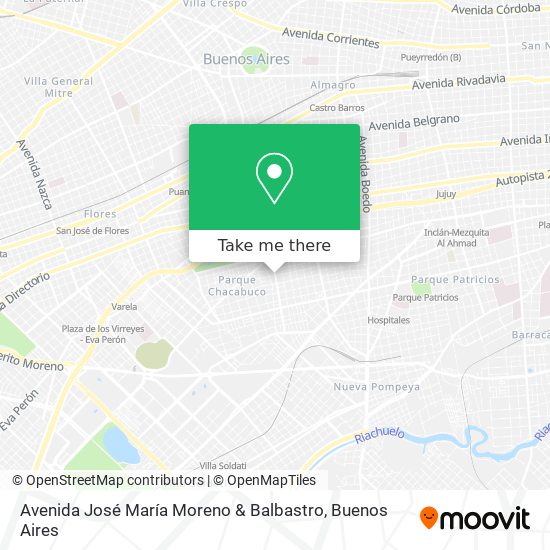 Avenida José María Moreno & Balbastro map