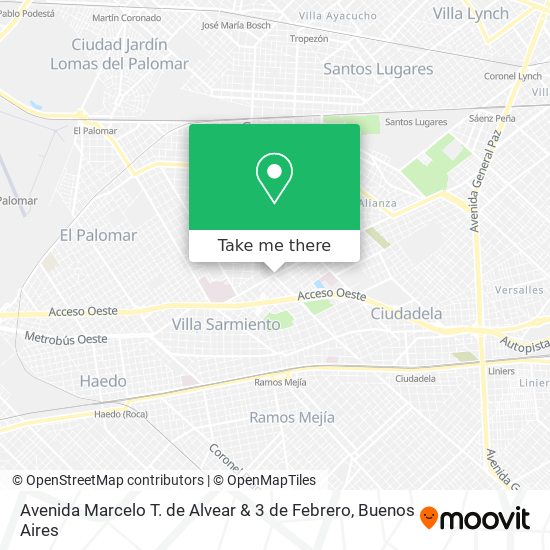 Avenida Marcelo T. de Alvear & 3 de Febrero map