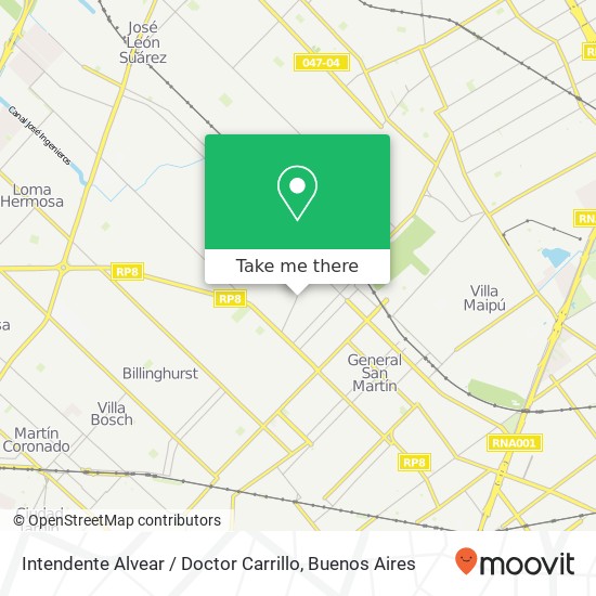 Intendente Alvear / Doctor Carrillo map