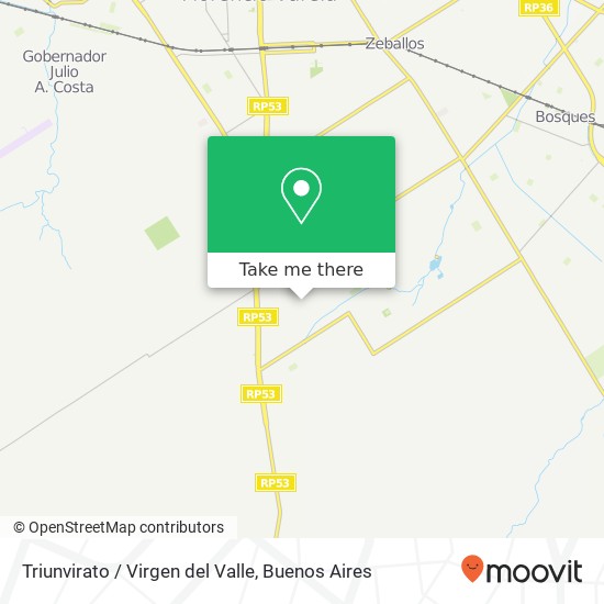 Triunvirato / Virgen del Valle map