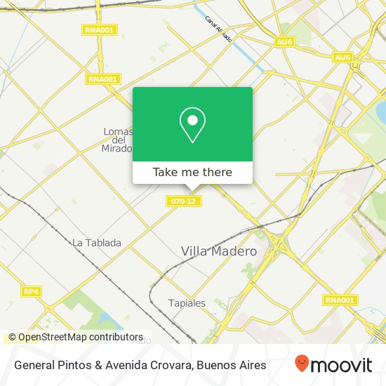 General Pintos & Avenida Crovara map