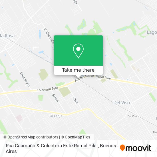 Mapa de Rua Caamaño & Colectora Este Ramal Pilar