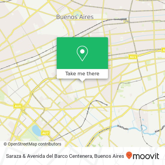 Mapa de Saraza & Avenida del Barco Centenera