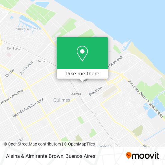Alsina & Almirante Brown map