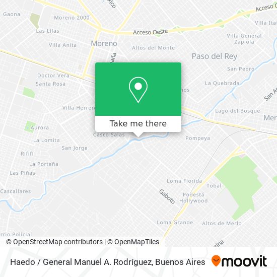 Haedo / General Manuel A. Rodríguez map