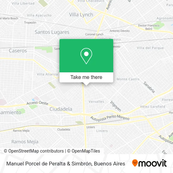 Mapa de Manuel Porcel de Peralta & Simbrón