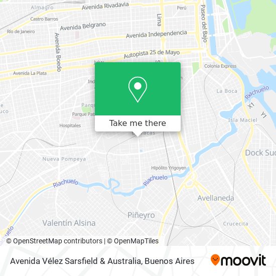 Mapa de Avenida Vélez Sarsfield & Australia