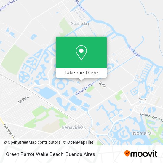 Green Parrot Wake Beach map