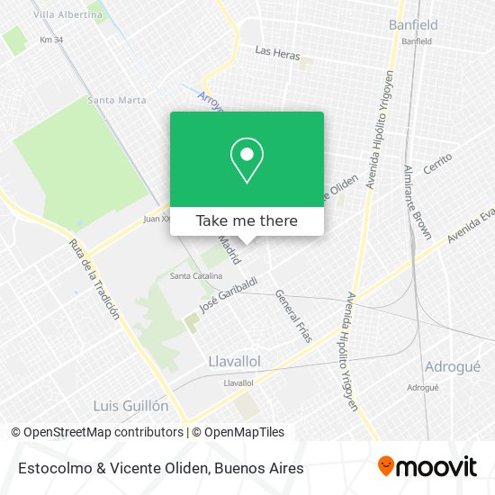 Estocolmo & Vicente Oliden map