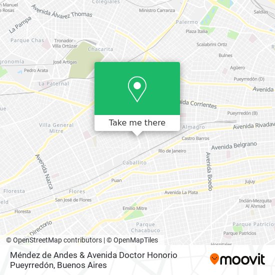 Méndez de Andes & Avenida Doctor Honorio Pueyrredón map