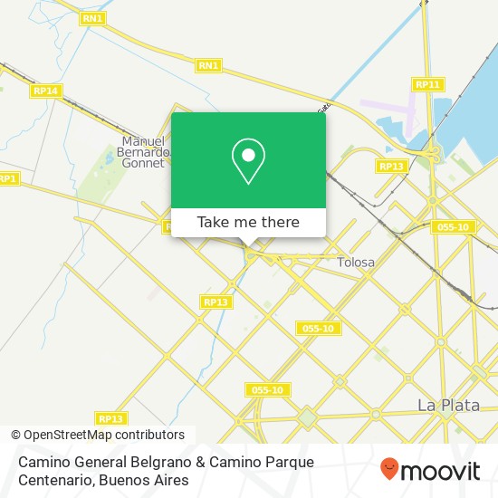 Camino General Belgrano & Camino Parque Centenario map