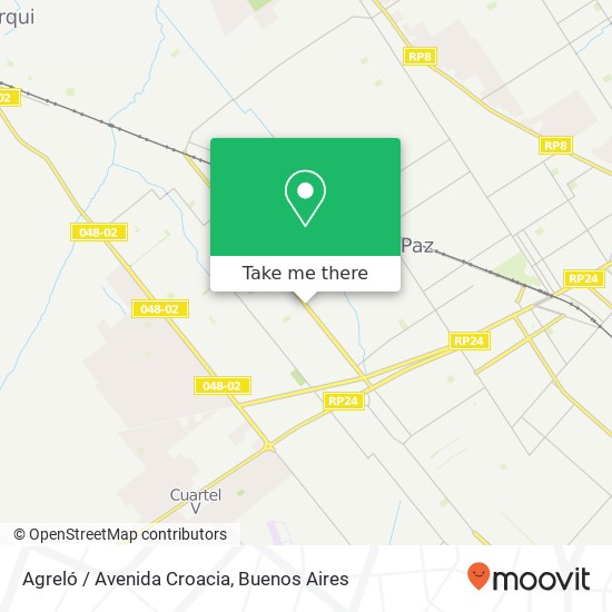 Mapa de Agreló / Avenida Croacia