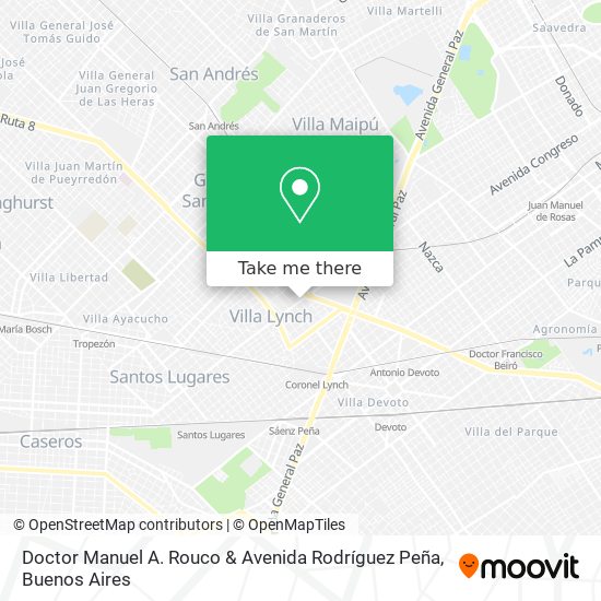 Doctor Manuel A. Rouco & Avenida Rodríguez Peña map