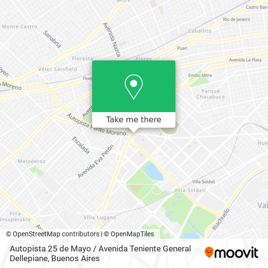Autopista 25 de Mayo / Avenida Teniente General Dellepiane map