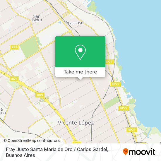 Mapa de Fray Justo Santa María de Oro / Carlos Gardel