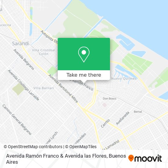 Mapa de Avenida Ramón Franco & Avenida las Flores