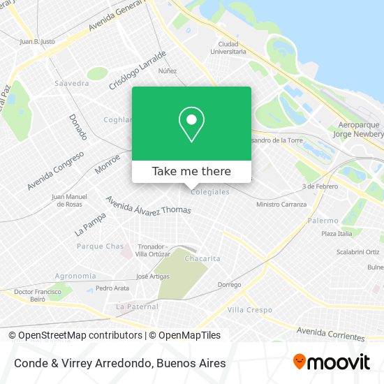 Conde & Virrey Arredondo map