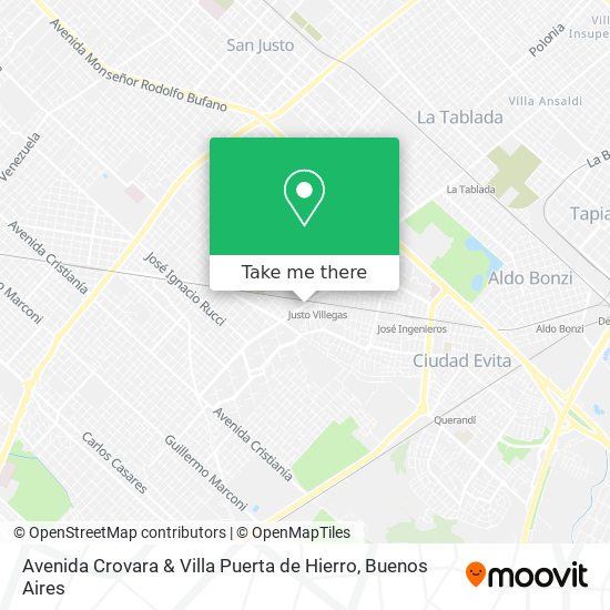 Avenida Crovara & Villa Puerta de Hierro map