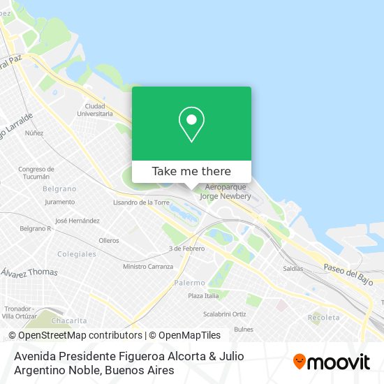 Avenida Presidente Figueroa Alcorta & Julio Argentino Noble map