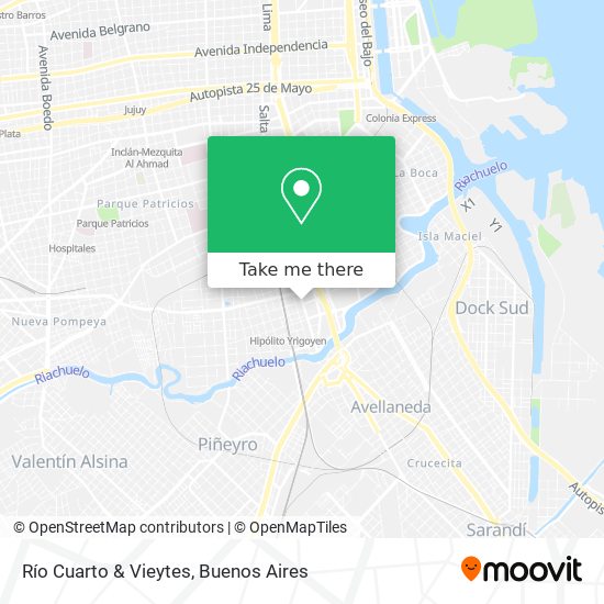 Río Cuarto & Vieytes map