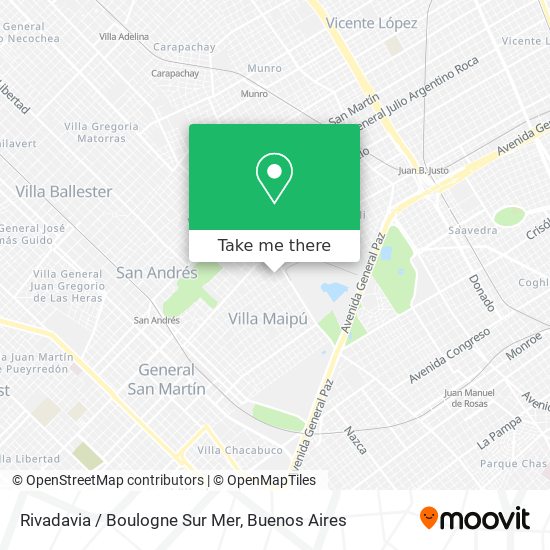 Rivadavia / Boulogne Sur Mer map