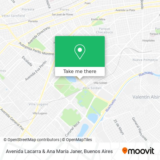 Avenida Lacarra & Ana María Janer map
