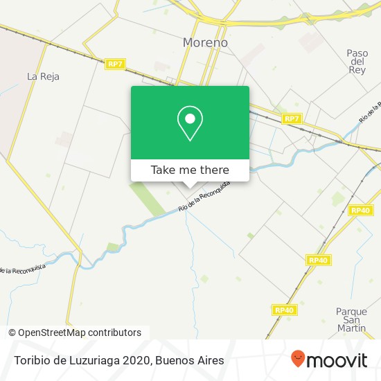 Toribio de Luzuriaga 2020 map