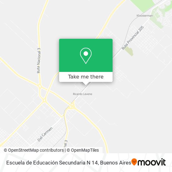 Escuela de Educación Secundaria N 14 map