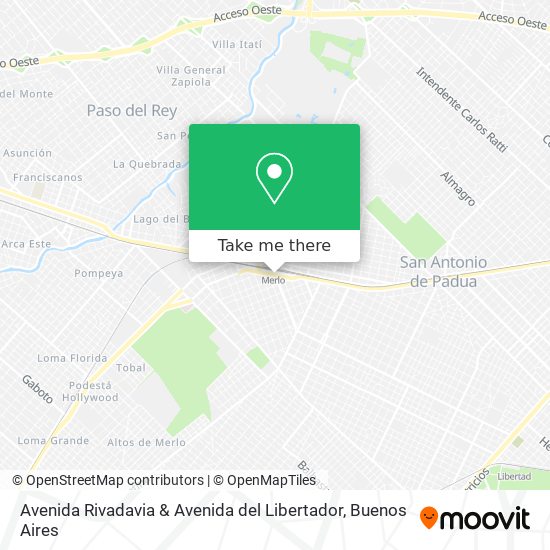 Avenida Rivadavia & Avenida del Libertador map