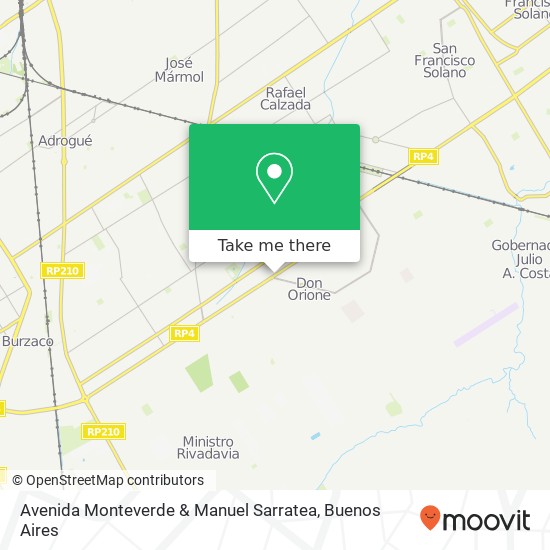 Avenida Monteverde & Manuel Sarratea map