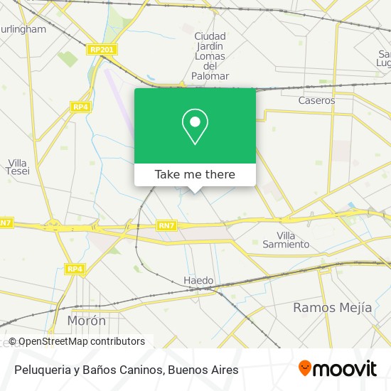 Peluqueria y Baños Caninos map