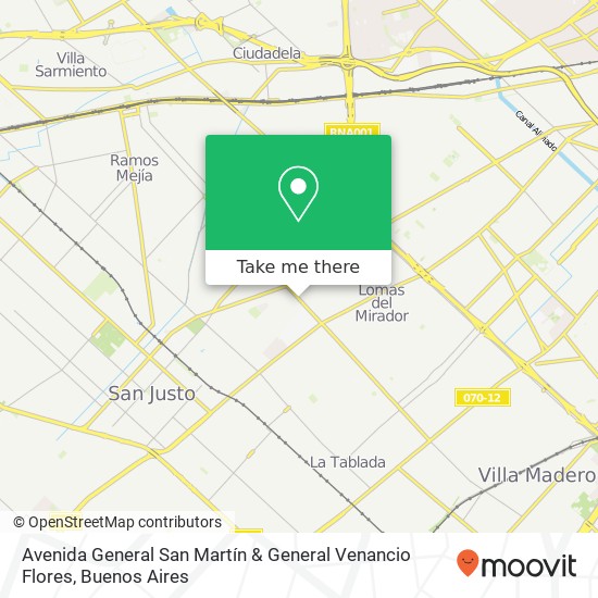 Avenida General San Martín & General Venancio Flores map