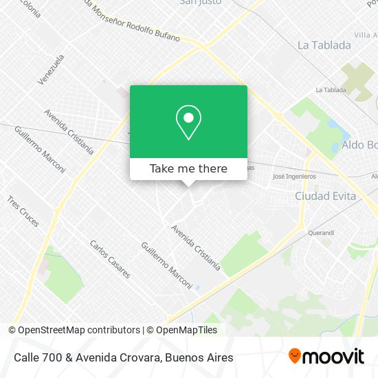 Calle 700 & Avenida Crovara map