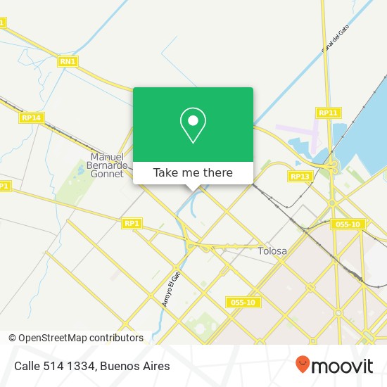 Calle 514 1334 map