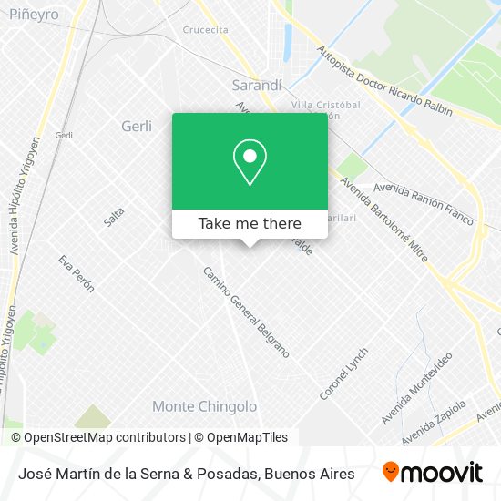Mapa de José Martín de la Serna & Posadas