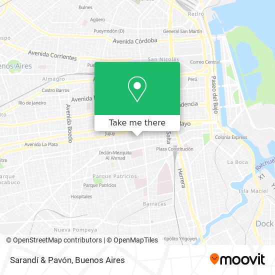 Sarandí & Pavón map