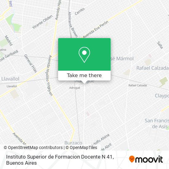 Instituto Superior de Formacion Docente N 41 map