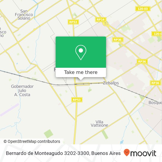 Bernardo de Monteagudo 3202-3300 map