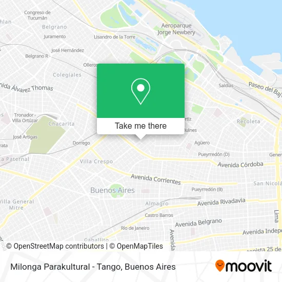 Milonga Parakultural - Tango map