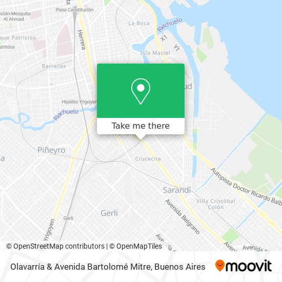 Olavarría & Avenida Bartolomé Mitre map