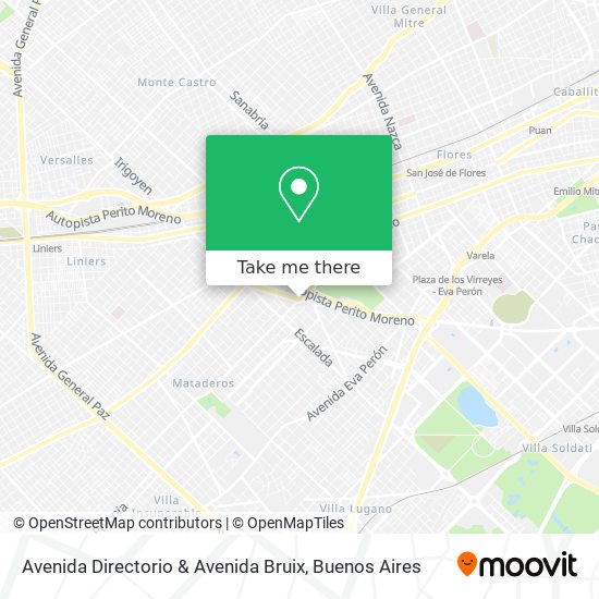 Avenida Directorio & Avenida Bruix map