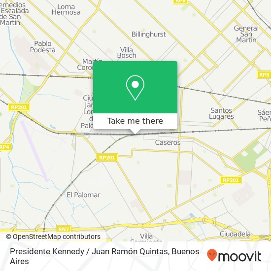 Presidente Kennedy / Juan Ramón Quintas map