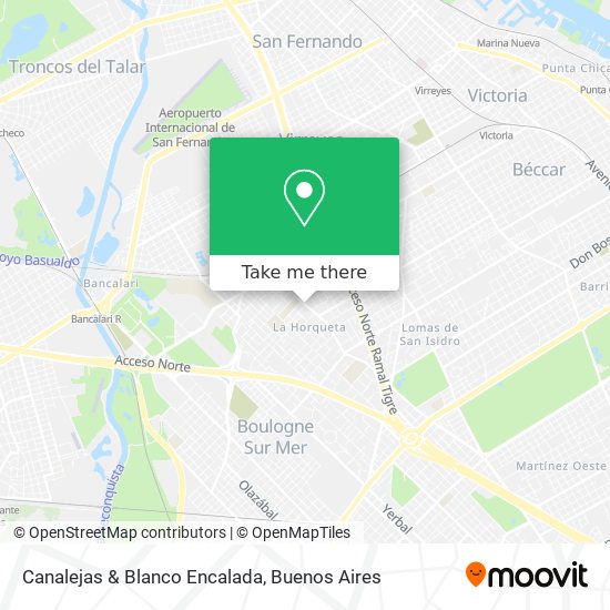 Canalejas & Blanco Encalada map